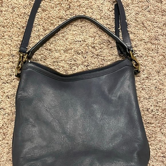 Frye Handbags - Frye Large Navy Leather Crossbody